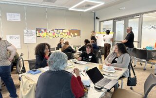 Colleagues working together in conference room